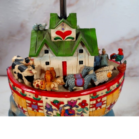 Noah Ark lamp with shade set of 2 - Picture 1 of 9